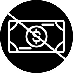 Sticker - No Money Icon