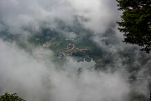 View Of Misty Mountains Of Nainitaal In Uttrakhand, India