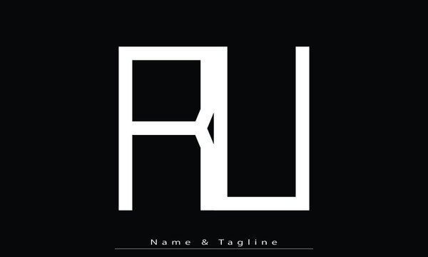 Alphabet letters Initials Monogram logo RU , UR
