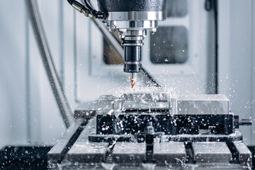 process working cnc turning cutting milling metal industry machine
