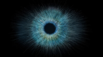 abstract eye on dark background