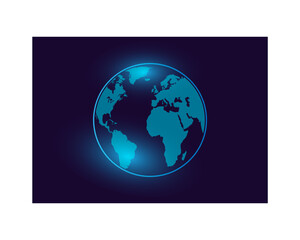 Poster - Globe background design concept template