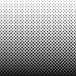 Geometric halftone pattern of black squares on a transparent background. Vector illustration. EPS 10