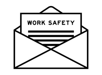 Wall Mural - Envelope and letter sign with word work safety as the headline