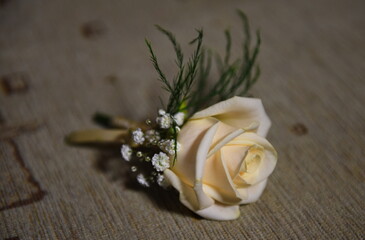 Wall Mural - Wedding Groom Boutonniere  Buttonhole Flower