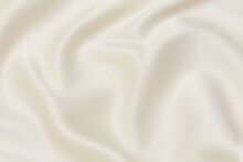 Texture Of Ivory Silk Fabric. Background, Pattern