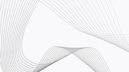 Aufkleber - Simple abstract white wavy trendy beautiful white curve background