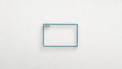 Leinwandbilder - Browser window icon with color drawing effect. Doodle animation. 4K