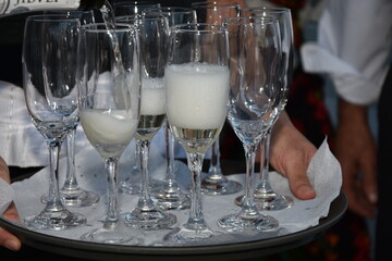 Sticker - champagne glasses at the wedding