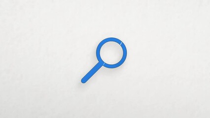 Poster - Search icon with color drawing effect. Doodle animation. 4K