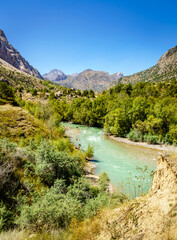 Poster - River in the mountains of Tajikistan