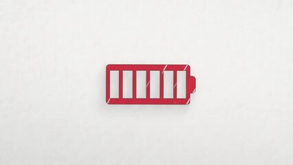 Aufkleber - Battery icon with color drawing effect. Doodle animation. 4K