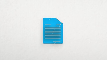 Aufkleber - Document icon with color drawing effect. Doodle animation. 4K