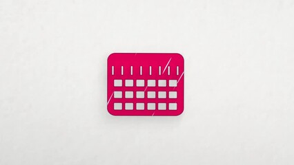 Aufkleber - Calendar icon with color drawing effect. Doodle animation. 4K