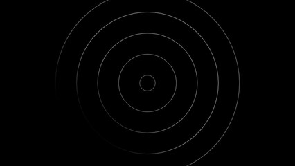 Poster - Abstract template with animation of white circular waves. Background for your presentation