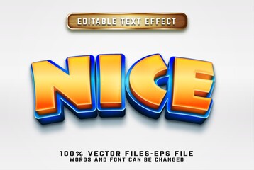 Poster - nice 3d comic style txt effect premium vectors