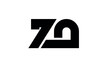 initials alphabet logo icon vector ZA AZ