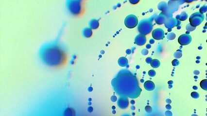 Poster - Abstract background of balls or circles. 3D rendering.