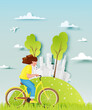  World bicycle day  and car free day vector illustration