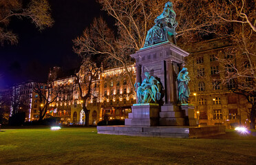 Poster - The landmarks of Istvan Szechenyi Square, Budapest, Hungary