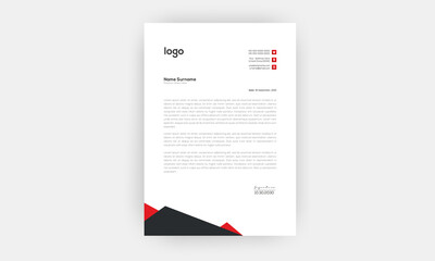 Professional business style letterhead template design