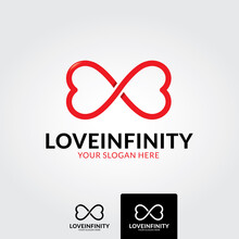 Love Infinity Logo Template - Vector
