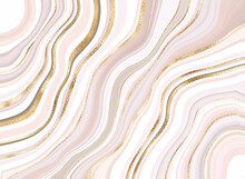 Agate Stone Wallpaper Design With Mineral Texture And Gold Veins.