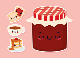 Sticker - breakfast food kawaii