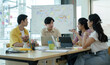© wattana - Startup business people brainstorming on new startup project together.