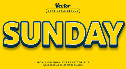 Poster - Editable text effect, Success text with modern style with color yellow and blue