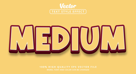 Poster - Editable text effect, Medium text with layered style and modern style