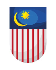 Sticker - malaysia flag in shield