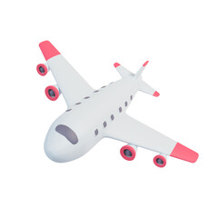 Passenger plane flying in the air. Holiday travel idea.3D Rendering.