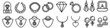 Jewel icon vector set. jewelry illustration sign collection. bijouterie symbol or logo.