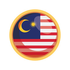 Poster - malaysia flag button