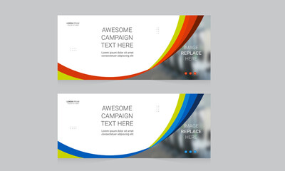 Wall Mural - Corporate Banner Layout Template Design