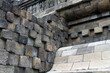 The wall arrangement of Borobudur Buddhist temple