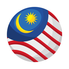 Poster - malaysia flag in circle