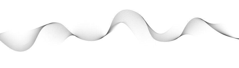 Poster - abstract black smooth wave on a white background. dynamic sound wave. design element. vector illustr