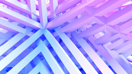 Wall Mural - blue and purple gradient structure abstract background, geometric background, 3d rendering