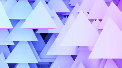 Wall Mural - Abstract blue purple triangle structure background, geometric background, 3d rendering