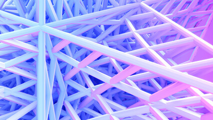 Wall Mural - Abstract background purple blue gradient line shape structure, geometric background, 3d rendering
