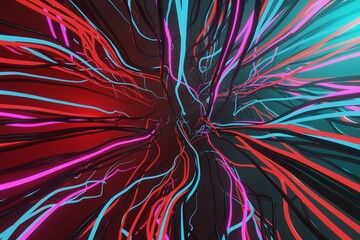 Aufkleber - Abstract 3D visualization of a geometric low-poly surface.3d rendering illustration. Sci-fi creative futuristic background.