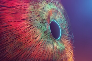 Poster - Abstract eye background. Centric motion of star trails. Starburst dynamic lines or rays. 3d rendering illustration. Background pattern for design