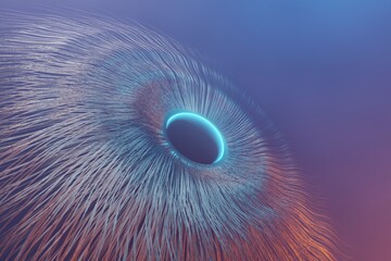 Poster - Abstract eye. Centric motion of star trails. Starburst dynamic lines or rays. 3d rendering illustration. Background pattern for design