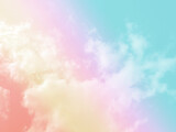 Fototapeta Tęcza - Sky and clouds in pastel tones for graphic design or wallpaper
