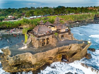 Wall Mural - Tanah Lot Temple, Bali, Indonesia. Aerial drone view.