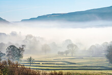 Cloud Inversion In Mid-winter At Buckden Village In Upper Wharfedale, The Yorkshire Dales, Yorkshire