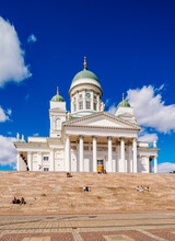 Lutheran Cathedral At Senate Square, Helsinki, Uusimaa County, Finland