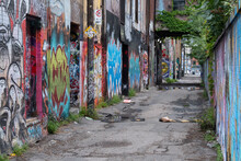 Toronto's Infamous Graffiti Alley In The Fashion District, Toronto, Ontario